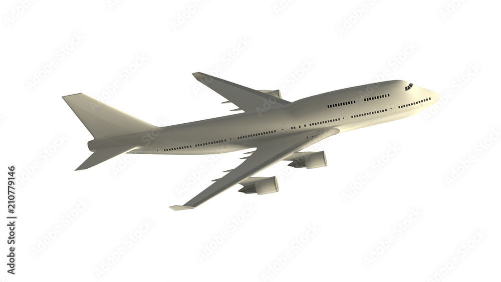 an airplane isolated on white