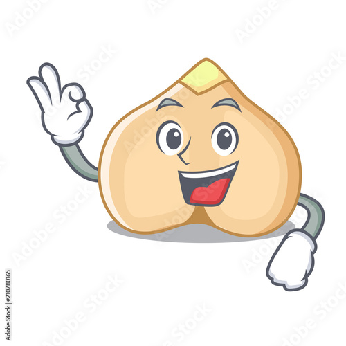 Okay chickpeas character cartoon style