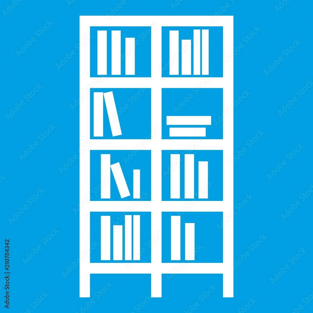Bookcase in simple style isolated on white background vector illustration Bookcase in simple style isolated on white background vector illustration