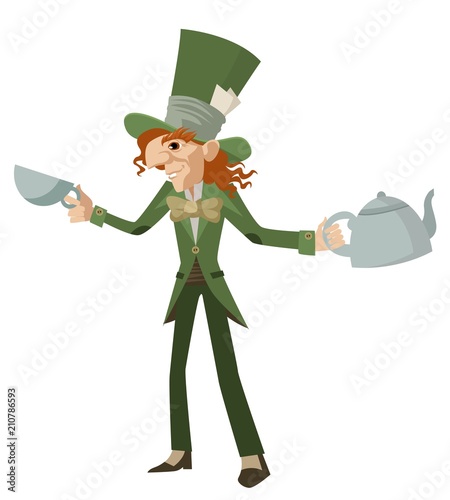 mad hatter with teapot