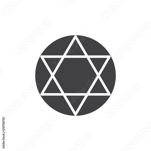 Star of David vector icon. filled flat sign for mobile concept and web design. Judaism religion simple solid icon. Symbol, logo illustration. Pixel perfect vector graphics