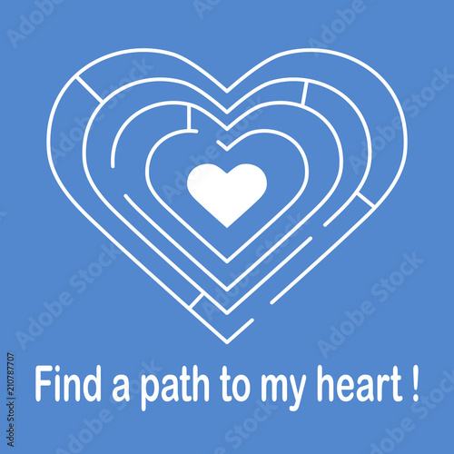 Labyrinth to the heart. Valentine's Day