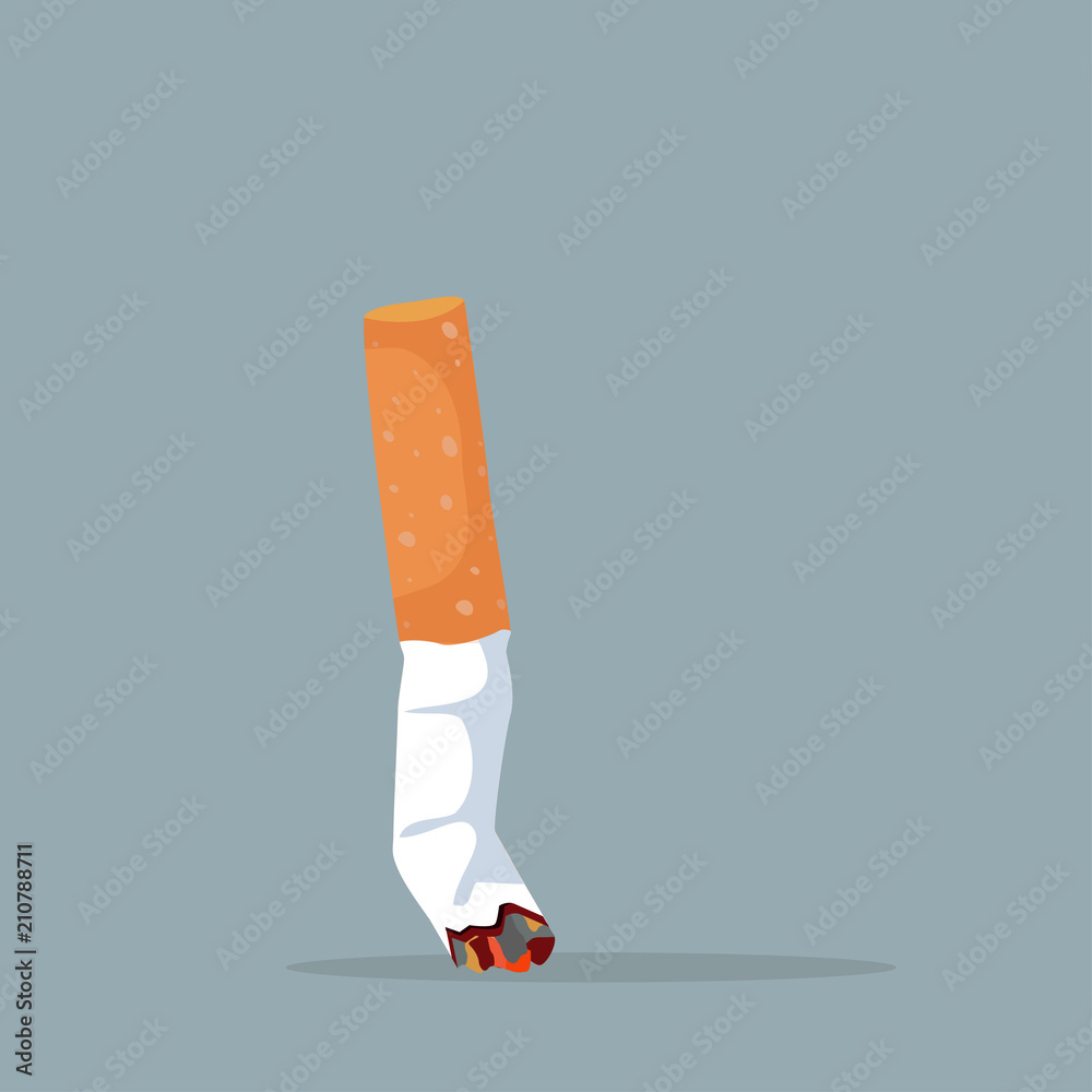 Cigarette butt vector Cigarette butt vector