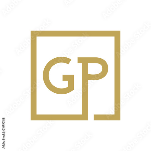 two letter logo line square GA TO GZ