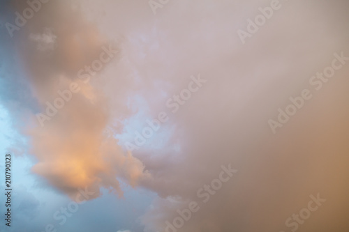 Clouds in the sky at sunset as background