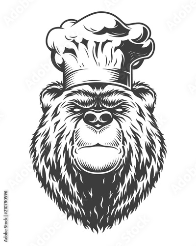 Vintage logo style bear