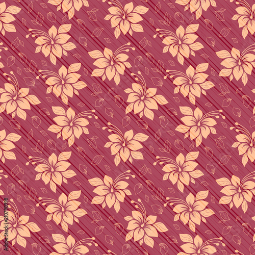 Seamless muted floral pattern