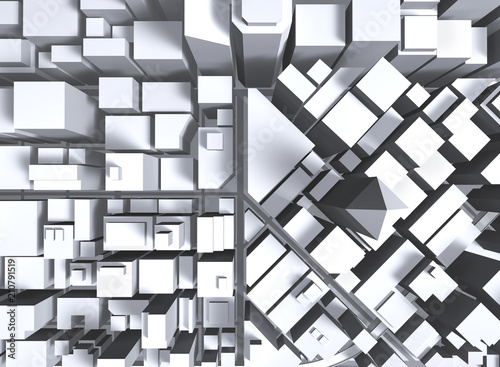 都市背景【グレー】 Cityscape