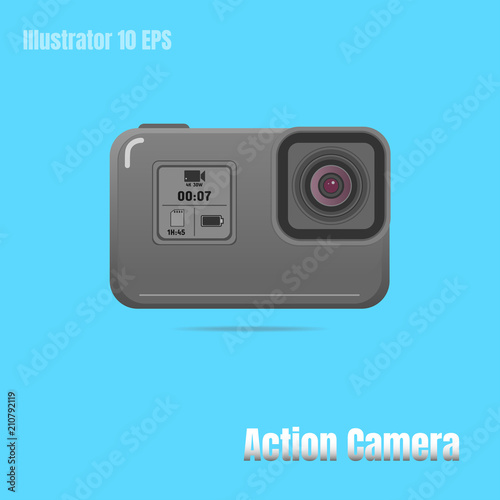 Action extreme camera vector symbol, EPS 10