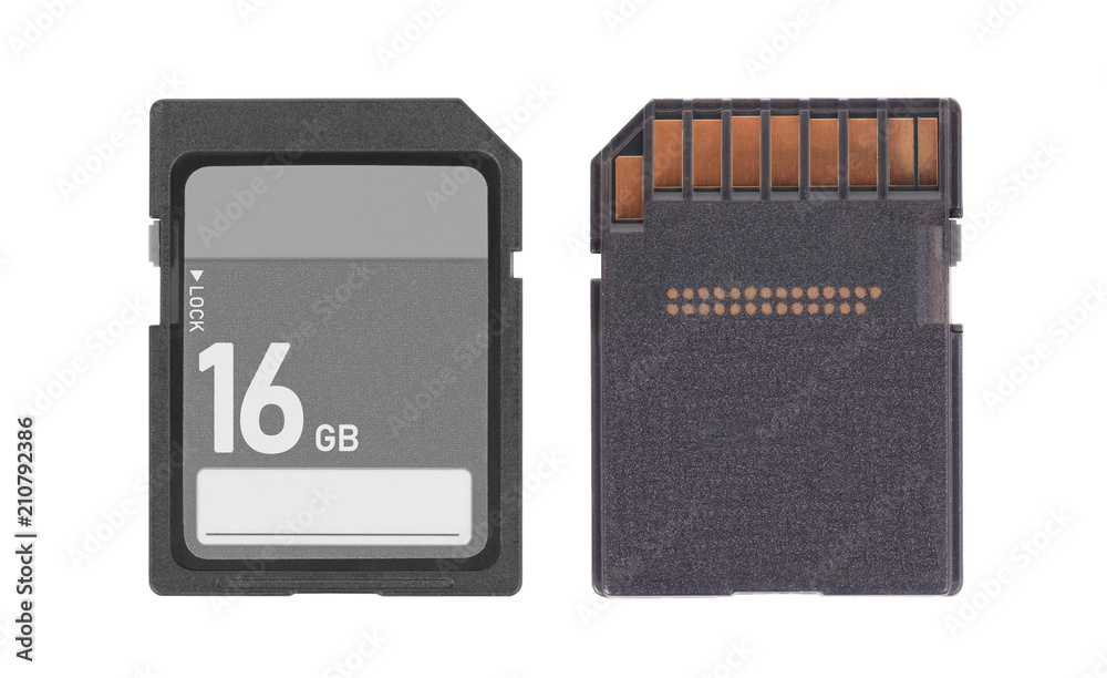 Memory card isolated on white background - 16 Gigabyte Memory card isolated on white background - 16 Gigabyte