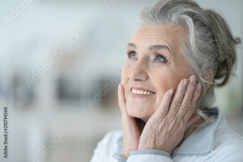 Portrait of beautiful senior woman