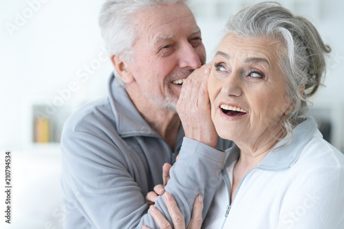 Senior couple posing