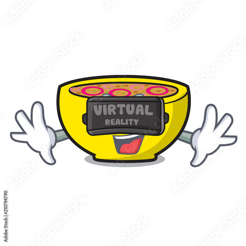 Virtual reality soup union mascot cartoon