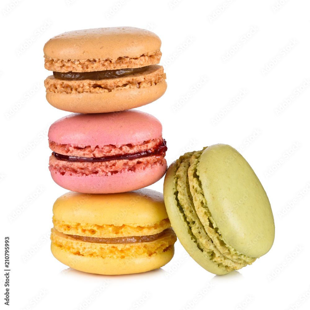 Macarons isolated on white background Macarons isolated on white background