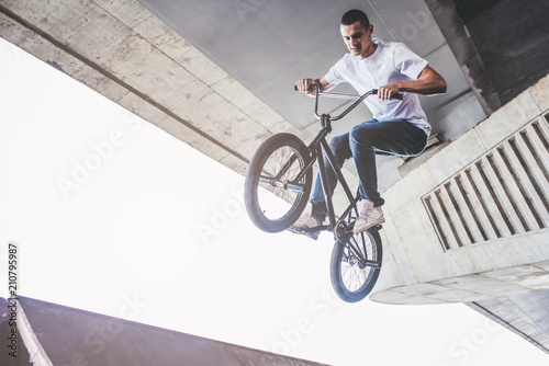 Young man in skatepark