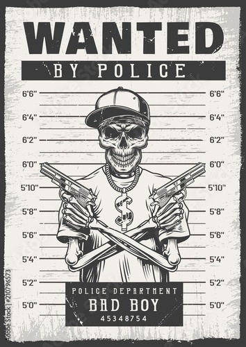 Wanted modern poster