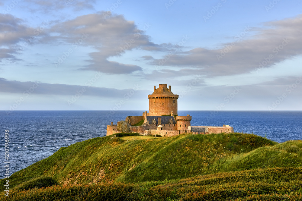 Brittany in France and Latte fort, a very well known tourist destination with a beautiful castle