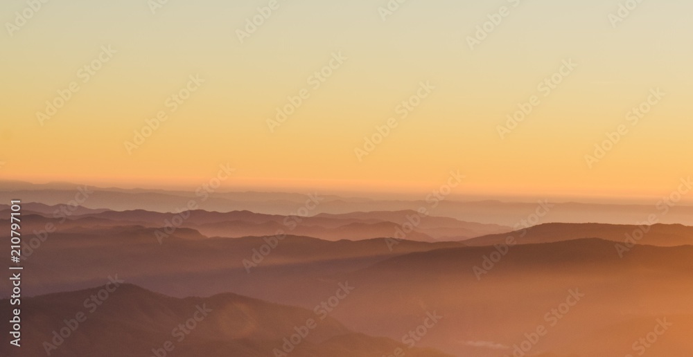 sunrise in the mountain