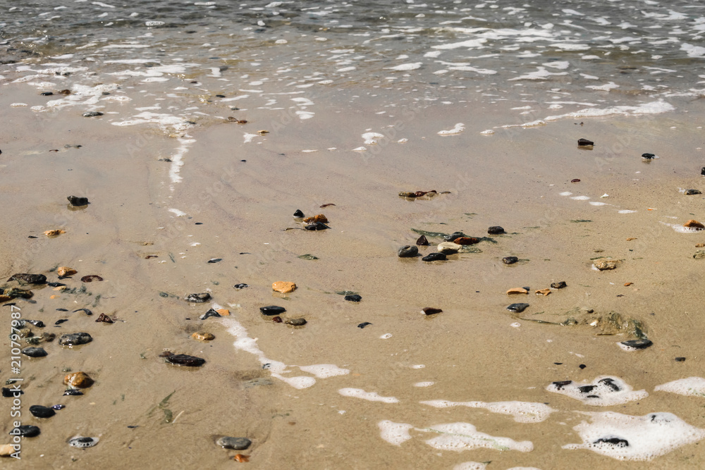 sea, sand, small pebbles on the beach, black sea sea, sand, small pebbles on the beach, black sea