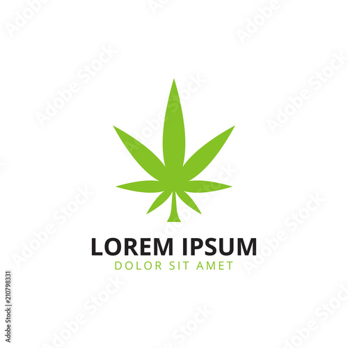 Marijuana leaf logo template