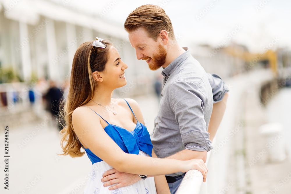 Couple in love about to kiss