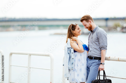 Beautiful couple outdoors © NDABCREATIVITY