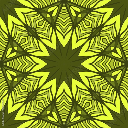 Seamless vector pattern. Geometric floral ornament. For Interior decoration, wallpaper, presentation, fashion design.