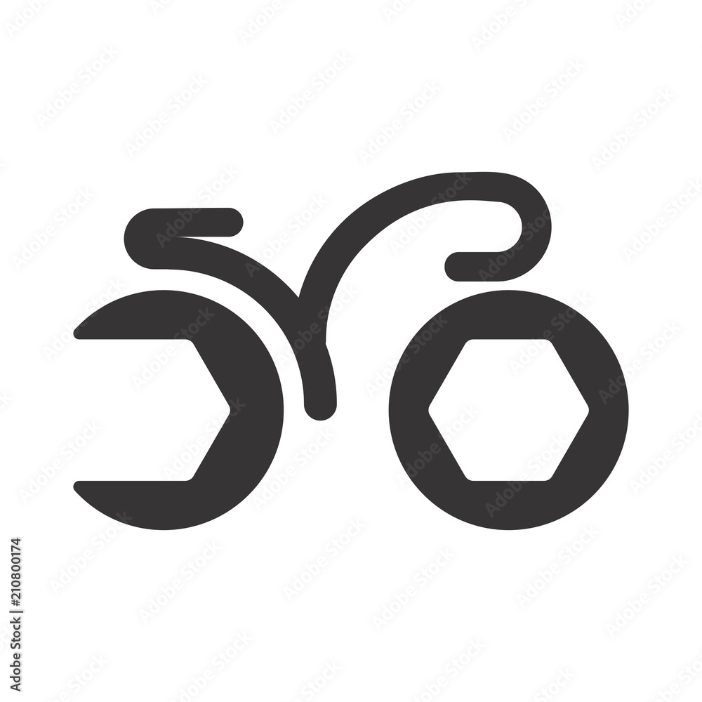 Fototapeta premium bike logo. bicycle icon. wheel symbol. vectro eps 08.