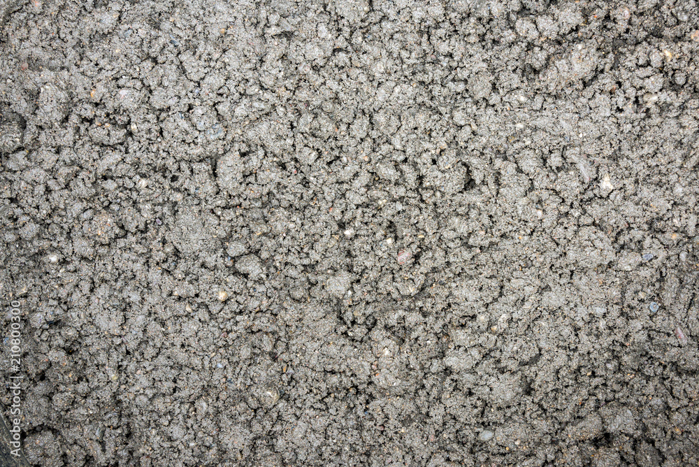 Close-up of earth-moist concrete for construction Close-up of earth-moist concrete for construction