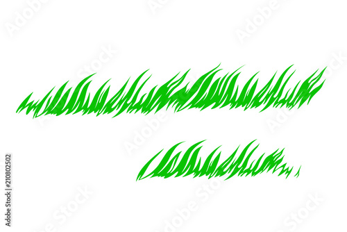 Grass in the wind. Vector. Isolated on white background.