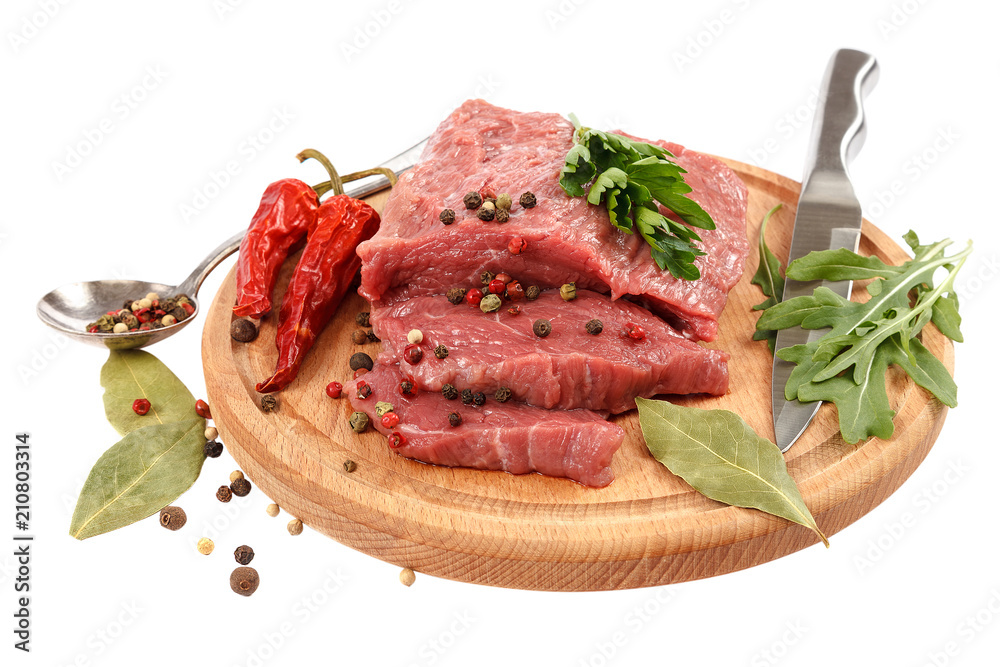 Meat fresh isolated on a white background Meat fresh isolated on a white background