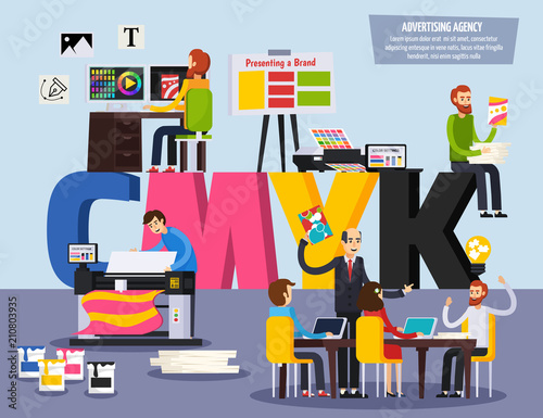 Advertising Agency Orthogonal Composition 