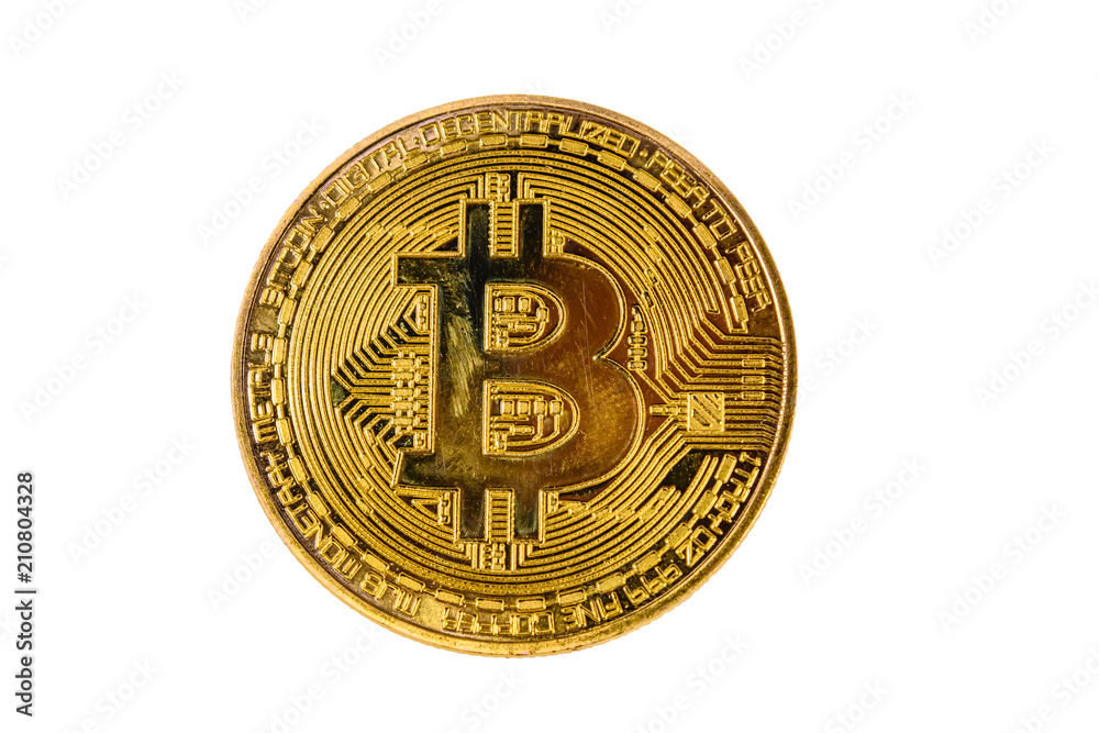 Bitcoin coin isolated on the white background Bitcoin coin isolated on the white background