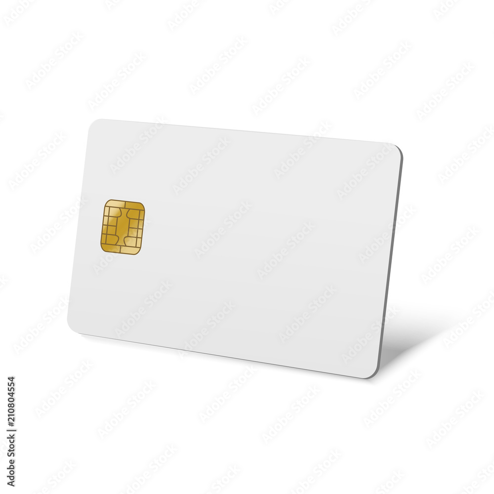 Realistic Detailed 3d Blank Plastic Credit Card. Vector Realistic Detailed 3d Blank Plastic Credit Card. Vector