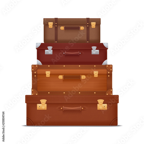 Stack Of Vintage Suitcases 