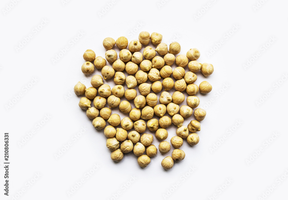 Chickpeas: Uncooked Beans Isolated. Chickpeas: Uncooked Beans Isolated.