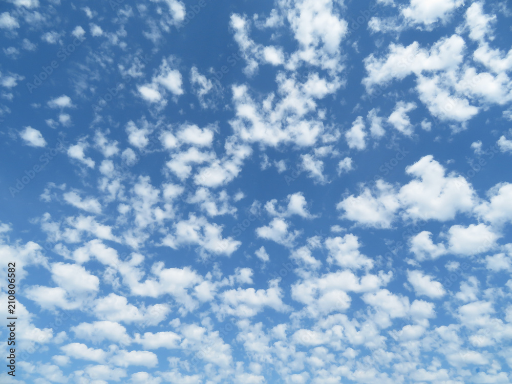 White cumulus clouds in the blue sky. Beautiful cloudscape background White cumulus clouds in the blue sky. Beautiful cloudscape background