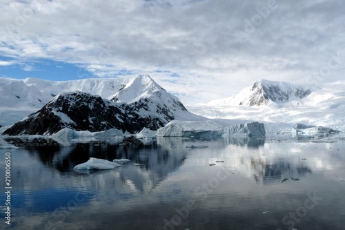 Ice and snow reflections in Antarctica © Stephanie