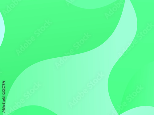 Green background with wavy  smooth lines  shapes. Simple pattern for web banners  posters  brochures. Different shades of green