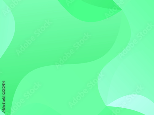 Green background with wavy, smooth lines, shapes. Simple pattern for web banners, posters, brochures. Different shades of green