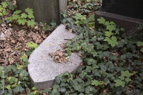 Tombstone on the Prague Jewish Cemetery, Czech Republic