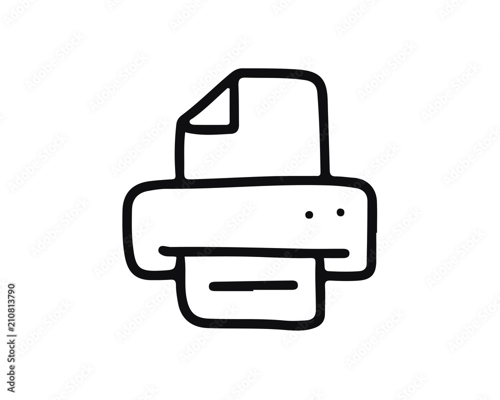 print icon design illustration,hand drawn style design, designed for web and app print icon design illustration,hand drawn style design, designed for web and app