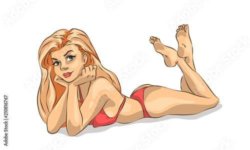 girl in swimsuit bikini