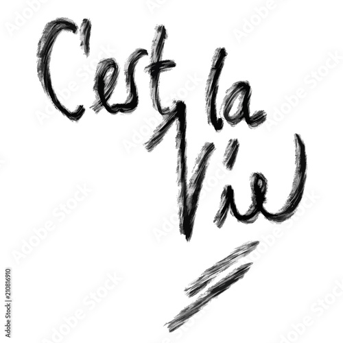 C'est la vie lettering