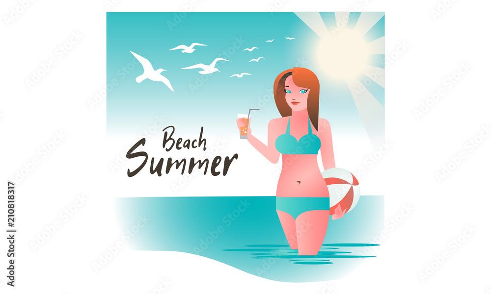 girl in swimsuit bikini, hello summer, holidays on the beach, sexy girl in bikini. girl in swimsuit bikini, hello summer, holidays on the beach, sexy girl in bikini.