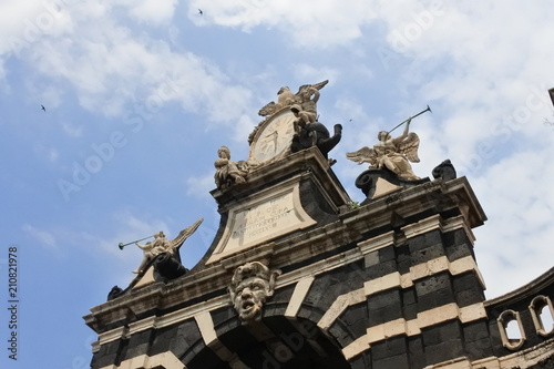 the ancient gate in Catania, Sicily