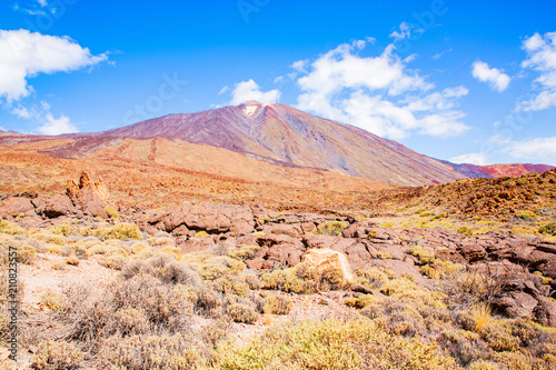 Scenic El Teide National Park on Tenerife Island, Canary Islands, Spain