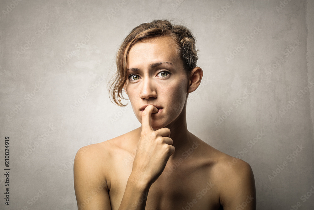 Portrait of naked girl Stock Photo Adobe Stock