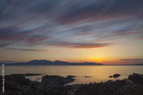 Isle of Arran at sunset