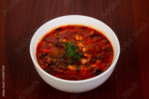 Traditional Solyanka soup